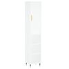 vidaXL Hoge kast 34,5x34x180 cm bewerkt hout wit