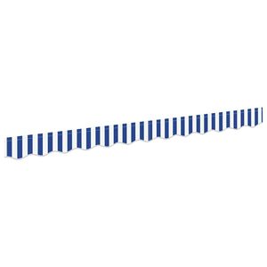 vidaXL Vervangende markies volant Blauw en Wit 230 x 20 cm Polyester