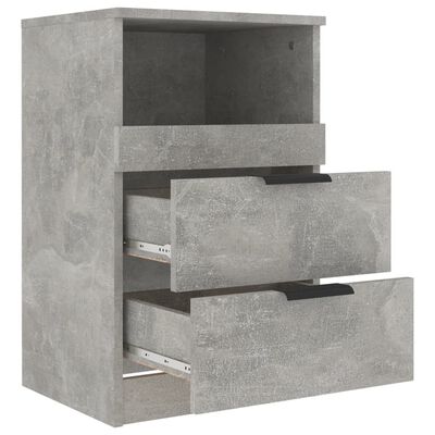 vidaXL Nachtkastje bewerkt hout betongrijs