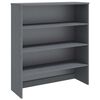 vidaXL Opzetkast HAMAR 90x30x100 cm massief grenenhout donkergrijs