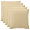 vidaXL Kussensloop 6 st HEERLEN Beige 65 x 65 cm Polyester