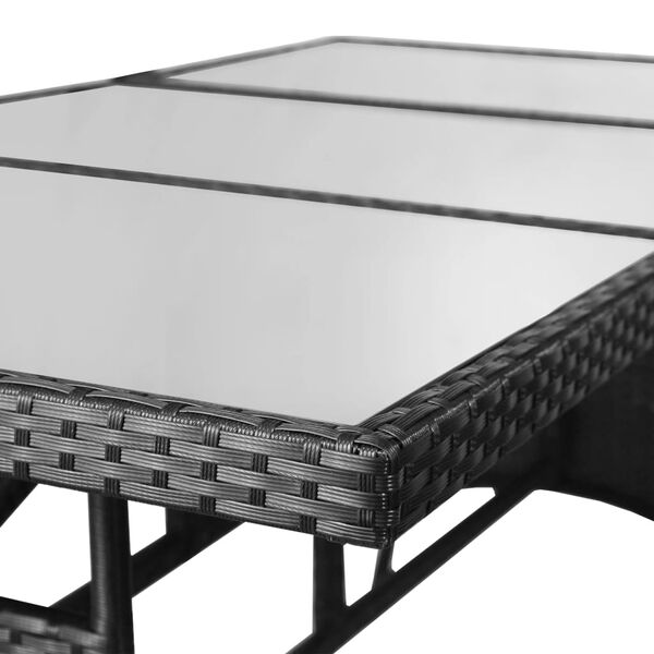 vidaXL Tuintafel 170x80x74 cm poly rattan zwart