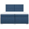 vidaXL Boxspring met matras stof blauw 200x200 cm