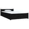 vidaXL Bedframe met lades zwart 90x200 cm