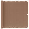 vidaXL Balkon Scherm 75 x 800 cm HDPE en Aluminium Rechthoekig Taupe