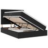 vidaXL LED Opslagbed met Matras Zwart 140 x 190 cm Fluweel