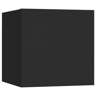 vidaXL Tv-wandmeubelen 4 st 30,5x30x30 cm zwart