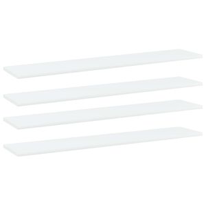 vidaXL Wandschappen 4 st 100x20x1,5 cm bewerkt hout wit