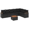 vidaXL Patio Sofa Set 8-zits Black