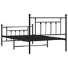 vidaXL Bedframe met hoofd- en voeteneinde metaal zwart 100x200 cm