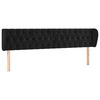 vidaXL Hoofdbord met randen 183x23x78/88 cm fluweel zwart