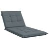 vidaXL Ligstoel Kussen GEMERT 100% Polyester Blauw 190 x 80 x 9 cm
