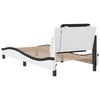 vidaXL Bedframe met LED zonder matras "Zadar" wit en zwart 80x200 cm