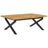 vidaXL Vierkante Eettafel 120 x 90 x 75 cm Massief Acaciahout Wit