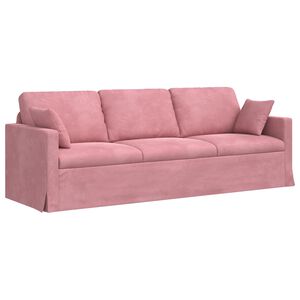 vidaXL Bank Roze 228 x 78 x 80 cm Fluweel