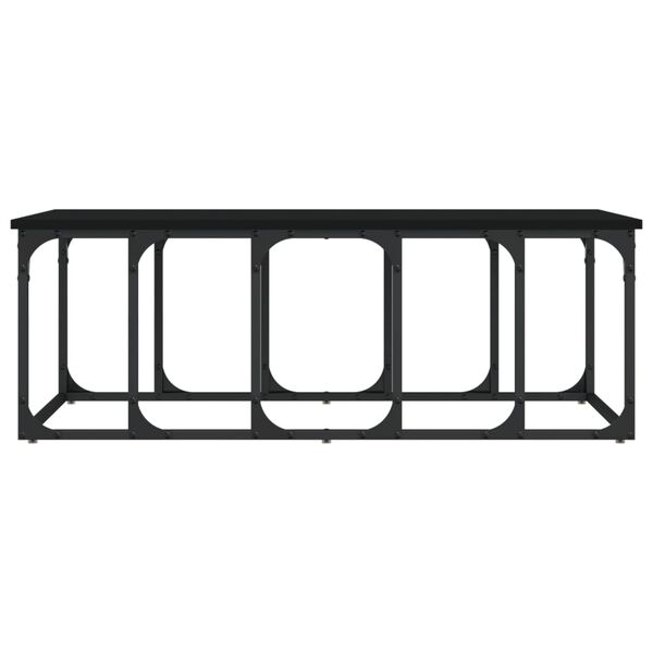 vidaXL Salontafel 100x50x35,5 cm bewerkt hout zwart