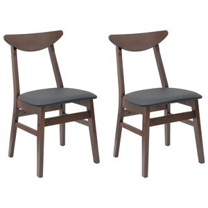 vidaXL Eettafelstoelen 2 pcs Licht Bruin 42 x 47.5 x 81 cm