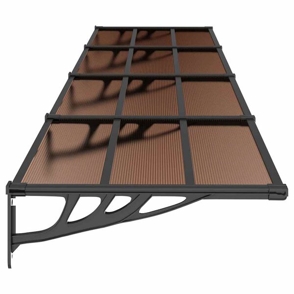 vidaXL Deurluifel 396x90 cm polycarbonaat zwart