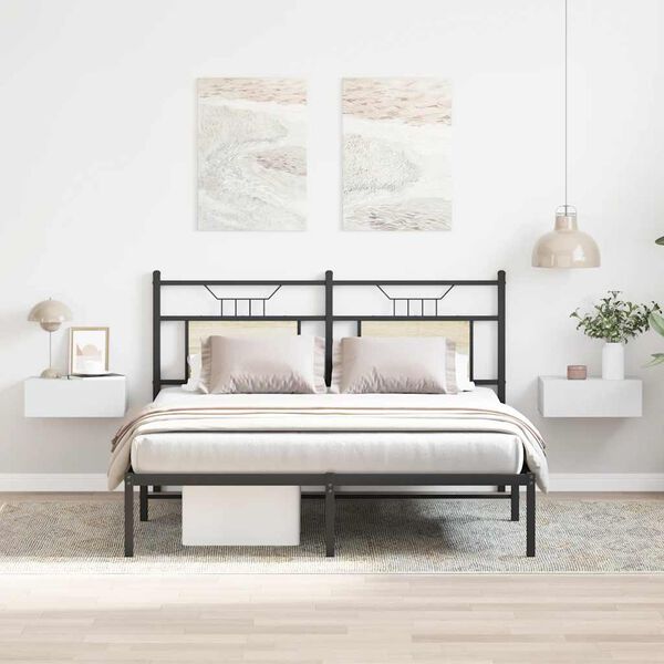 vidaXL Nachtkastjes 2 st zwevend 40x30x15 cm bewerkt hout wit