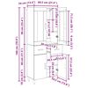 vidaXL Hoge kast met lade Oud Hout 69,5 x 34 x 180 cm Bewerkt hout