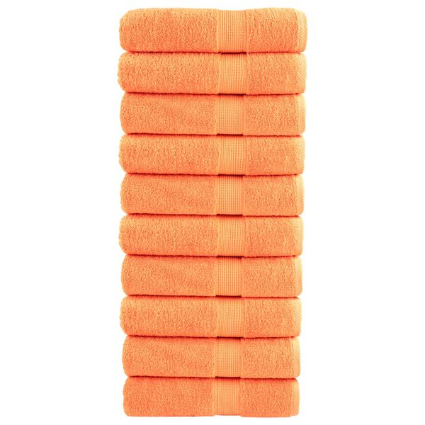 vidaXL Badhanddoeken SOLUND 10 st 600 g/m&sup2; 70x140 cm oranje