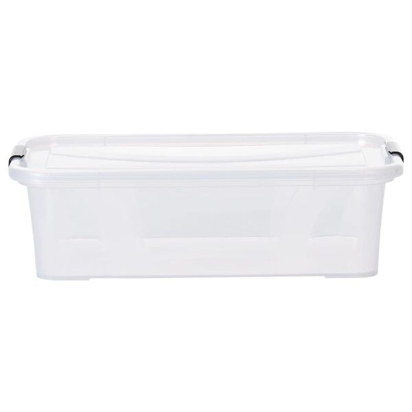 vidaXL Opbergboxen 5 st met deksels 7 L transparant