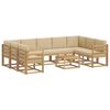 vidaXL Buiten bankenset 10 st Wit en Beige Polyester
