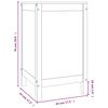 vidaXL Wasmand 44x44x76 cm massief grenenhout