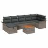 vidaXL Tuinbankenset 8 st Grijs poly rattan