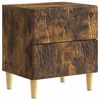 vidaXL Nachtkastje Gerookt eiken 43 x 34,5 x 48 cm Bewerkt hout
