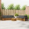 vidaXL Sofa-Sets 9 pcs Natuurlijk en Antraciet Massief Acaciahout