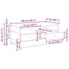 vidaXL Salontafel met lade Artisan Eiken 100 x 51 x 45 cm Bewerkt hout