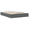vidaXL Bedframe zonder matras 140x200 cm stof donkergrijs