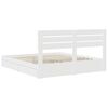 vidaXL Opslag bed met hoofdeinde Wit 180 x 200 cm Bewerkt hout