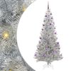 vidaXL Kerstboom met 300 LED met standaard Zilver 210 cm PET
