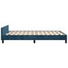 vidaXL Bedframe zonder matras 120x190 cm fluweel donkerblauw