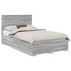 vidaXL Bedframe met lade Grijs Sonoma 120 x 200 cm Bewerkt hout