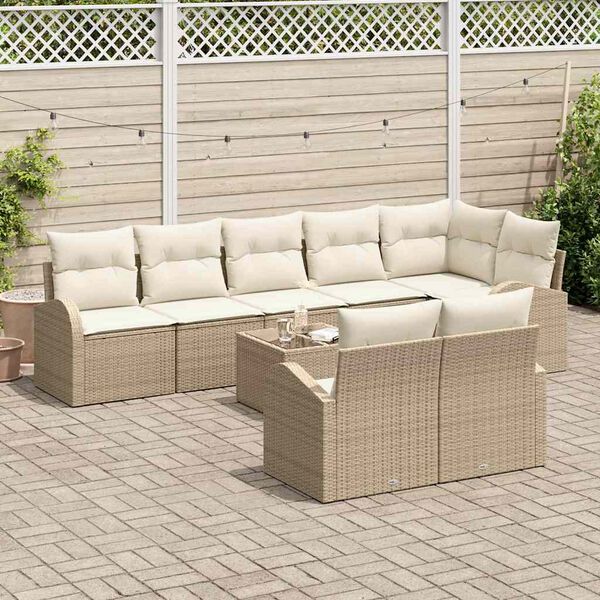 vidaXL Tuin Sofa Set 9 pcs poly rattan