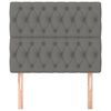 vidaXL Hoofdbord donkergrijs 90x7x118/128 cm stof