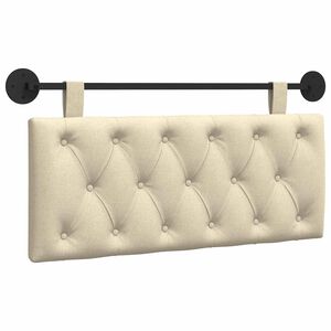 vidaXL Hangend hoofdbord Cr&egrave;mekleurig Stof