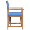 vidaXL Regisseursstoelen 2 st massief teakhout blauw