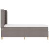 vidaXL Boxspringbed met matras met hoofdeinde Taupe 80 x 200 cm Stof