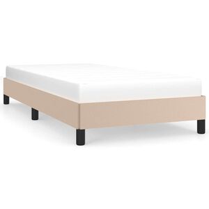 vidaXL Bedframe kunstleer cappuccinokleurig 90x200 cm