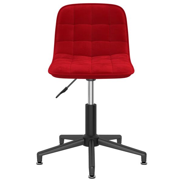 vidaXL Eetkamerstoelen draaibaar 4 st fluweel wijnrood