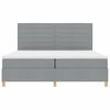 vidaXL Boxspring bed met matras Lichtgrijs 200 x 200 cm Stof