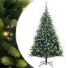 vidaXL Kunstkerstboom met scharnier 300 LEDs Groen 180 cm PVC en PE