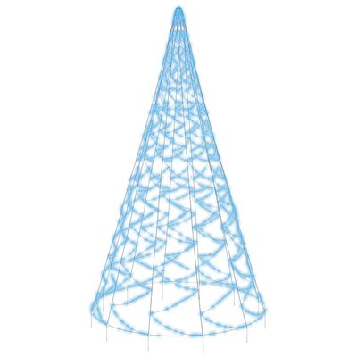 vidaXL Kerstboom voor vlaggenmast 1400 LED's blauw 500 cm