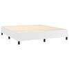 vidaXL Boxspring met matras en LED kunstleer wit 160x200 cm