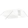 vidaXL Tuinkas met stalen frame 40 m&sup2; 8x5x2,3 m wit