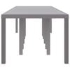 vidaXL Tuin Eettafel Lichtgrijs 350 x 100 x 73 cm poly rattan